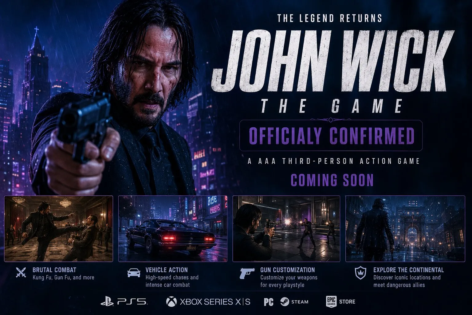 Game AAA John Wick Resmi Dikonfirmasi, Siap Rilis Mendatang