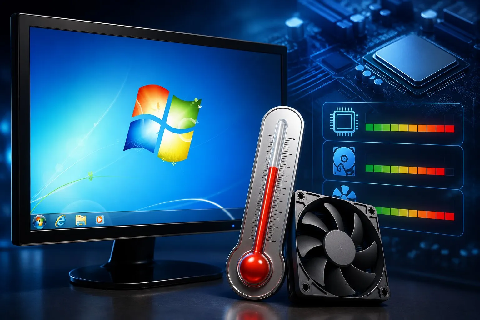 Windows 7 System Temperature Monitor