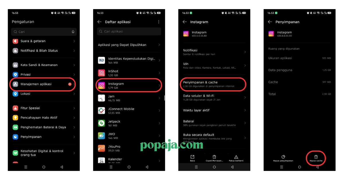 Langkah langkah hapus sampah di android